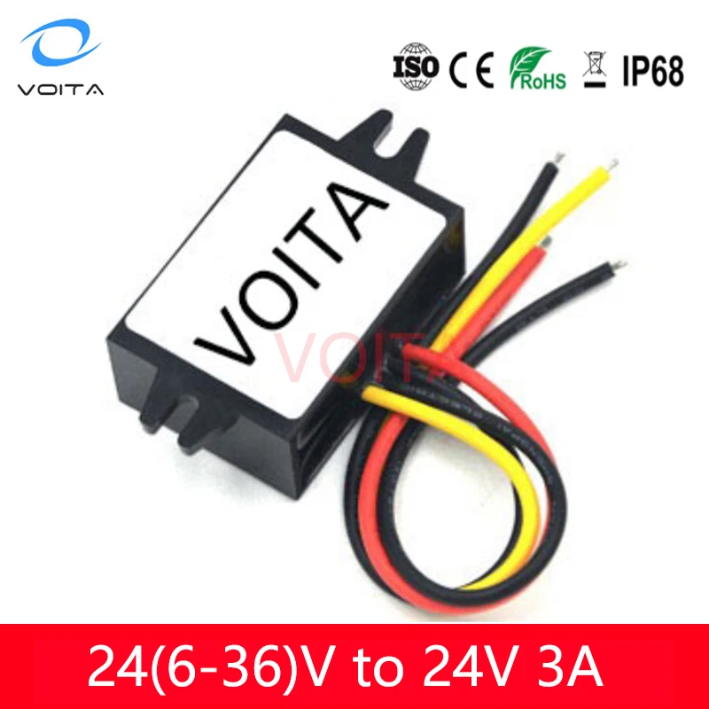 DC Converter 24V to 3A 108W Automatic Buck-Boost Voltage Transformer For Car Monitoring Cameras Surveillance Equipment |