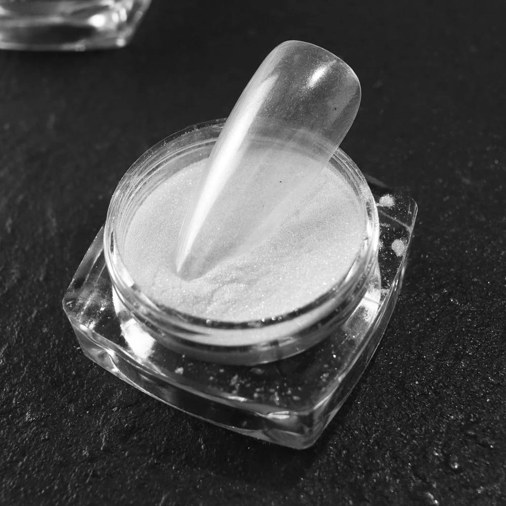 Nail Powder Nail Glitter Nail Pigment Mirror Glossy Glass Chrome Nails Glitter Iridescent Fairy Pigment Aurora Rubbing Dust Summer Fine Powder Wedding Manicure Decor