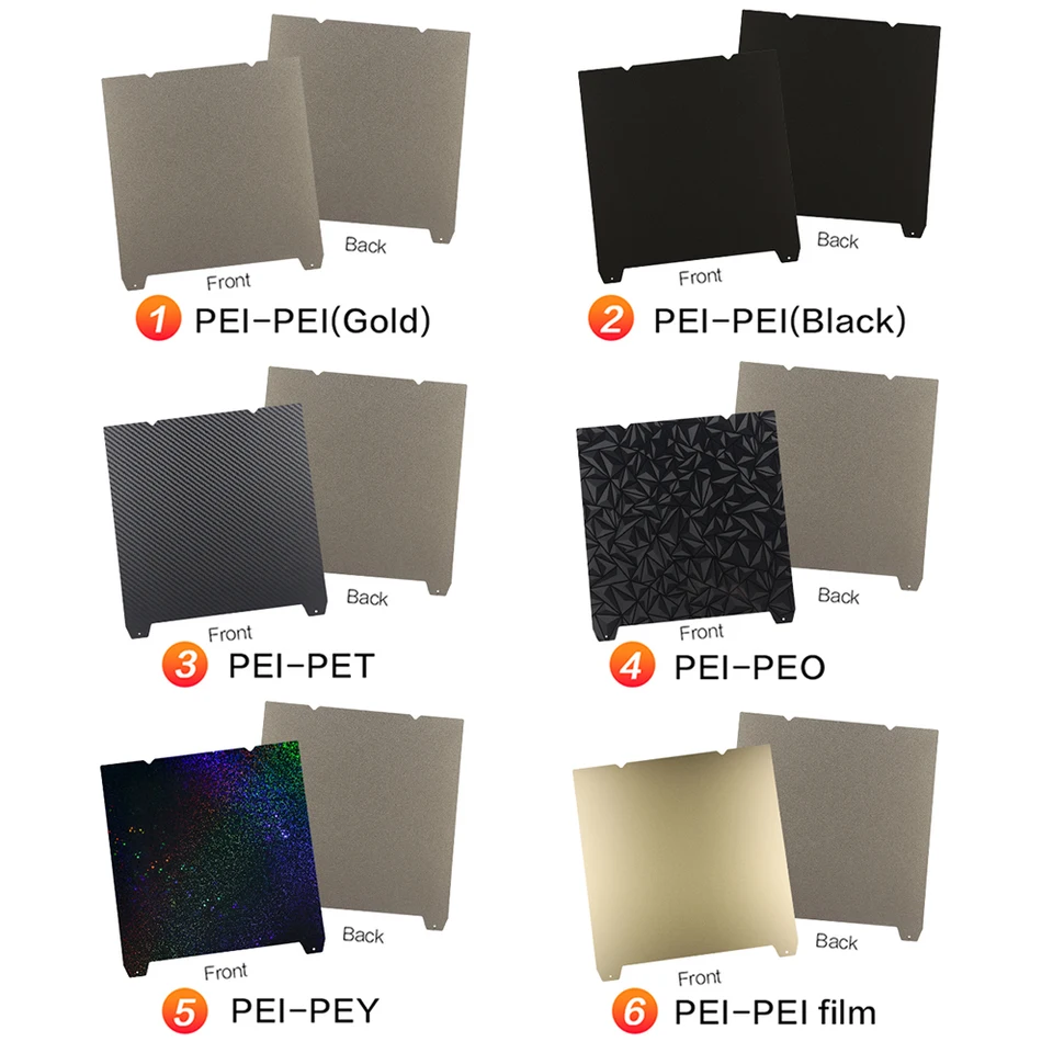 IdeaFormer Double Sided Black Textured PEI Build Plate For Adventurer 5M/5M Pro, Flexible PEI Spring Steel Sheet Print Bed 235x235mm For Flashforge AD5M/AD5M Pro - View #7