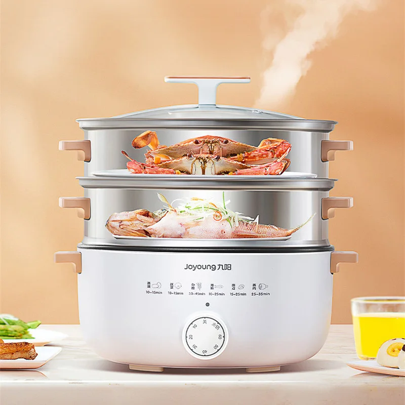 Vaporiera elettrica per uso domestico per piroscafo per alimenti fornello a  vapore per verdure multifunzionale a tre strati in acciaio inossidabile di  grande capacità - AliExpress