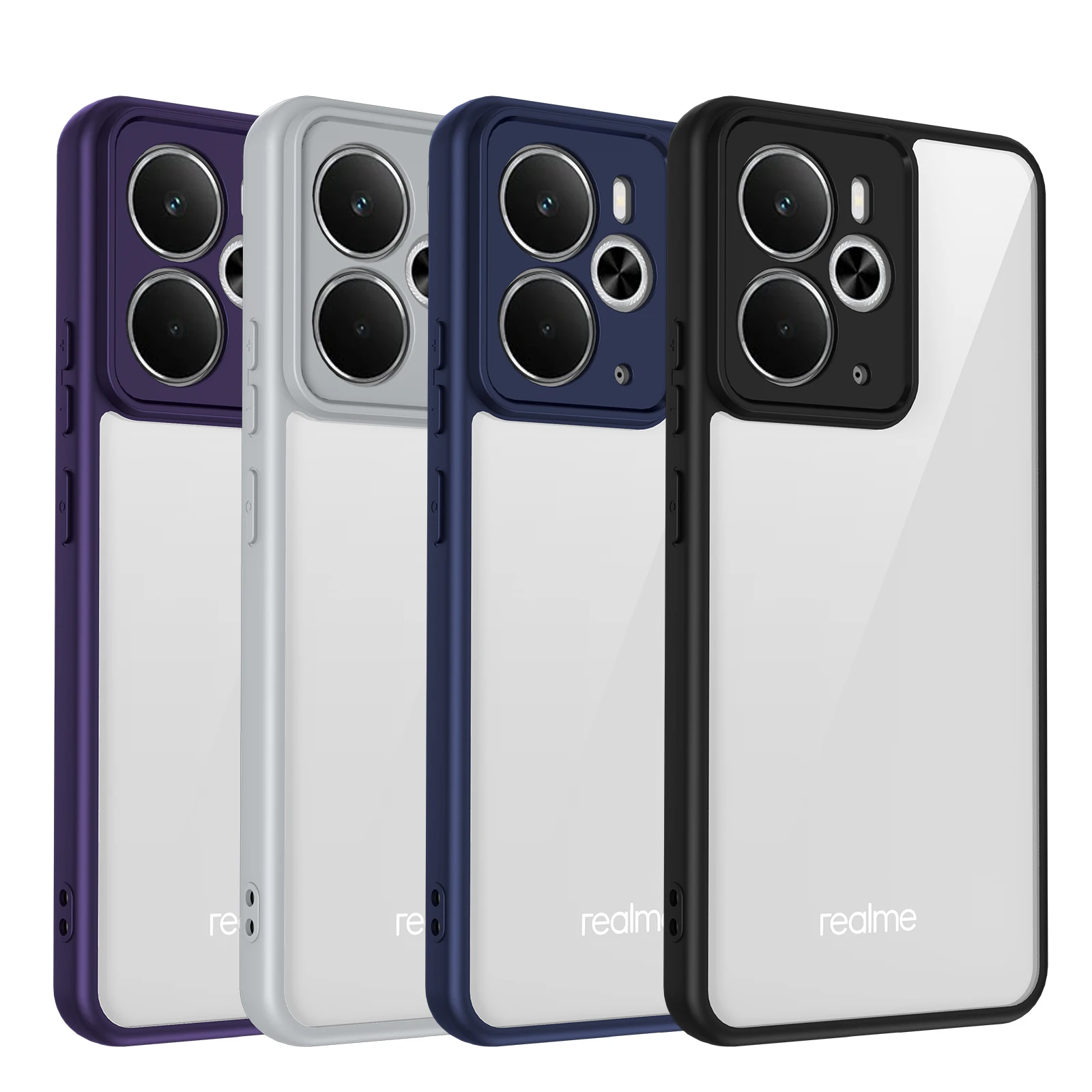 Clear Shockproof Phone Case with Hard Acrylic Back Protection