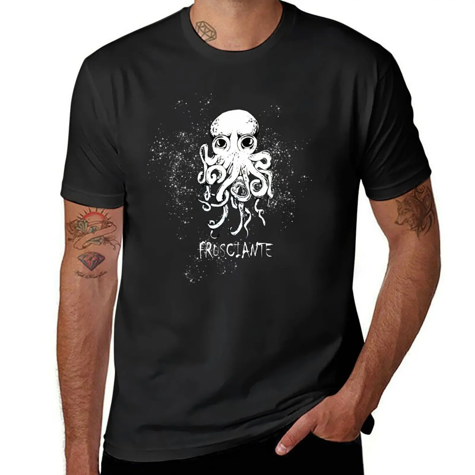 John Frusciante Octopus 2 T-Shirt plus sizes hippie clothes sports fans Men's t shirts