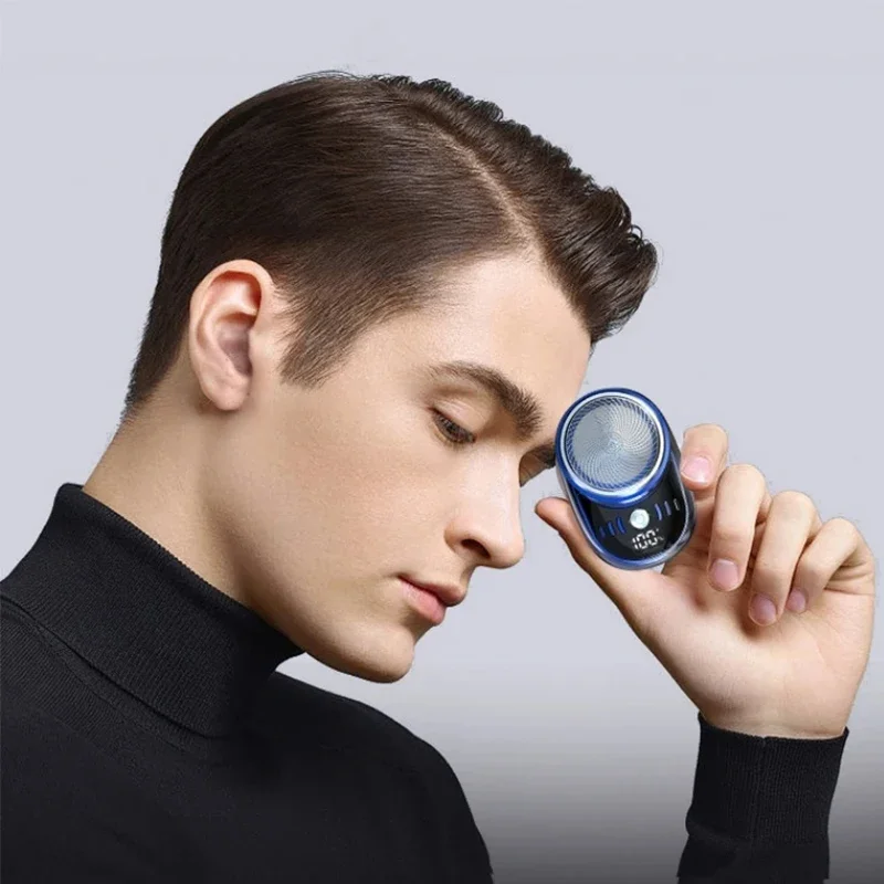 남성용 방수 전기 면도기, USB 충전식, 여행용 미니 휴대용 분리형 면도기, 수염 바디 헤어 트리머 리무버