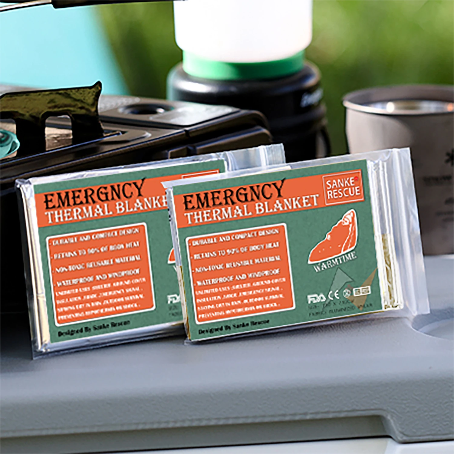 Emergency Blanket Outdoor Survive First Aid Kit - Image 6
