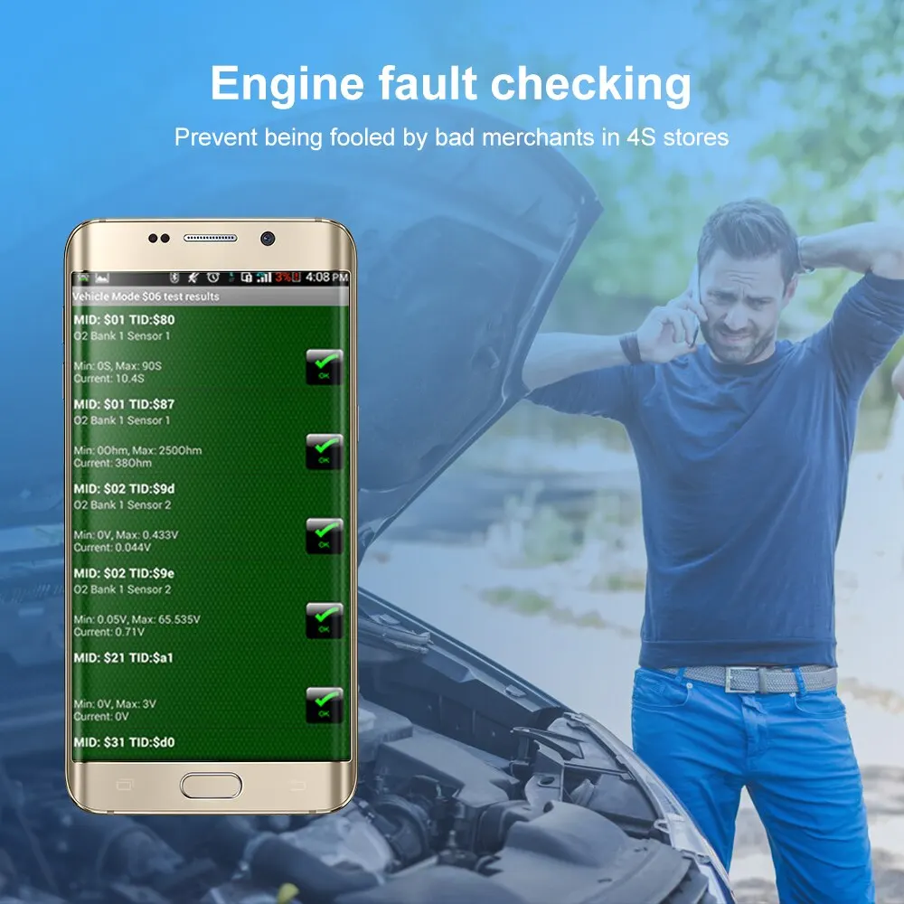OBD2 Scanner Mini Eml327 V2.1 Bluetooth Car Diagnostic-Tools For Android Scanner Code Support Smart Scan Tool
