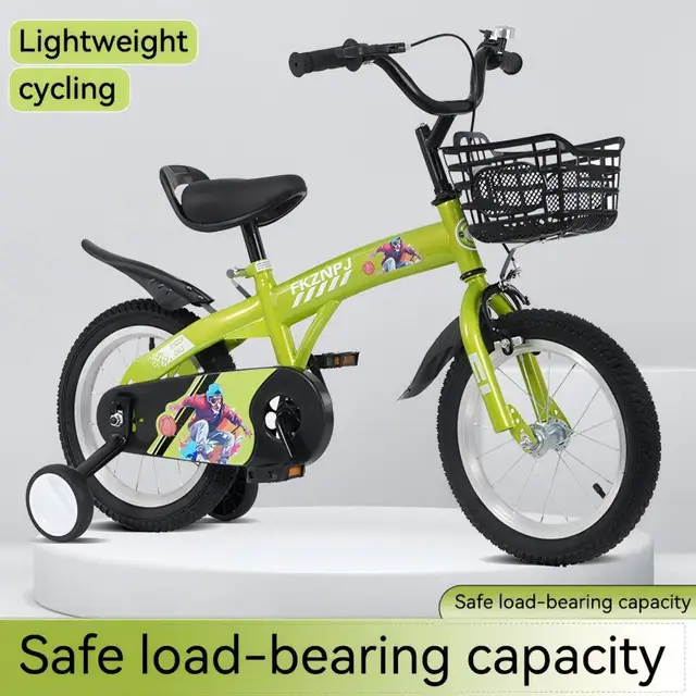 Ye FKZNPJ 16-inch Sporty Kids Bike with Training Wheels & Stand, Adjustable Saddle, Suitable for 4 - 8 Year Old Boys & Girls, Height 41 - 53 Inches, Available in Various Colors