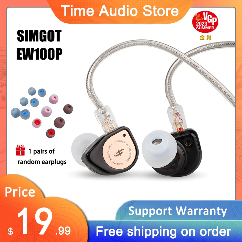 

Simgot EW100P 10MM Dual-Cavity Dynamic Driver & LCP Diaphragm Earphone Crystal Fidelity Sound Earphone for Audiophile Musician