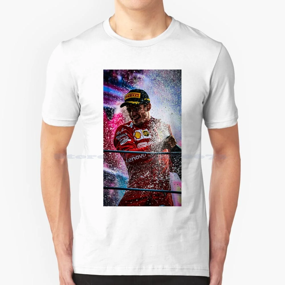 Maglietta Charles Leclerc Maglietta 100% Cotone Charles Leclerc
