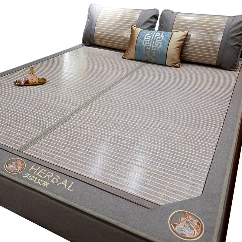 

Summer Cool Mat Bamboo Mat Foldable Ice Silk Mat 1.8 Meters Single Winter and Summer Dual-use Straw Mat Home Textile Matress