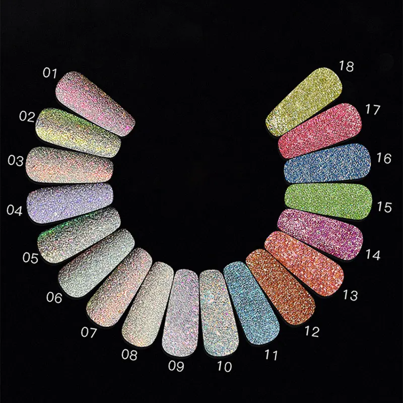 0.5g jar Chameleon Flake with Reflective Brocade Diamond Nail Art Powder Sparkle Reflective Nail Art Powder Sandy Glitter nail powder nail flakes nail glitter nail decoration nail decorations reflective powder