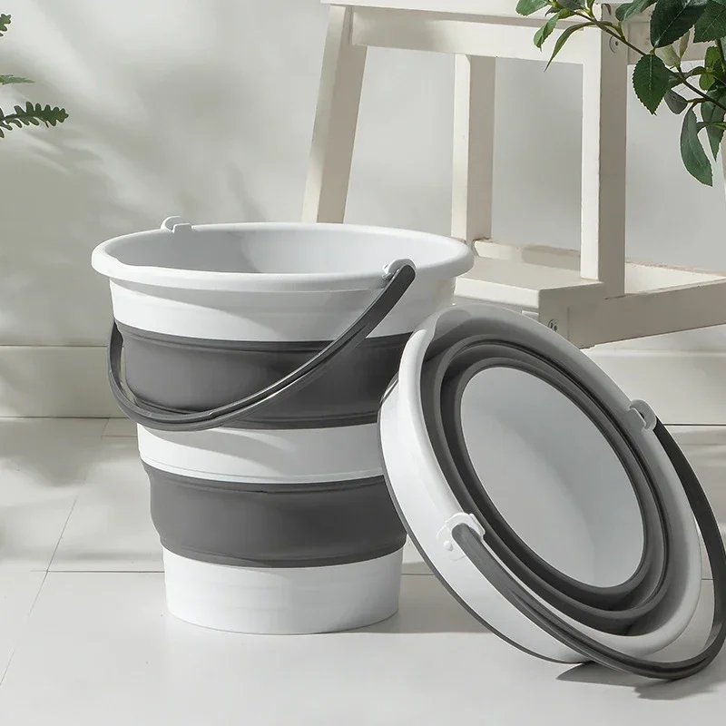 Folding Bucket 5/10/15L Collapsible Water Bucket Folding Plastic Household Cleaning Bucket Outdoor Portable Camping Gardening Fishing Supplies