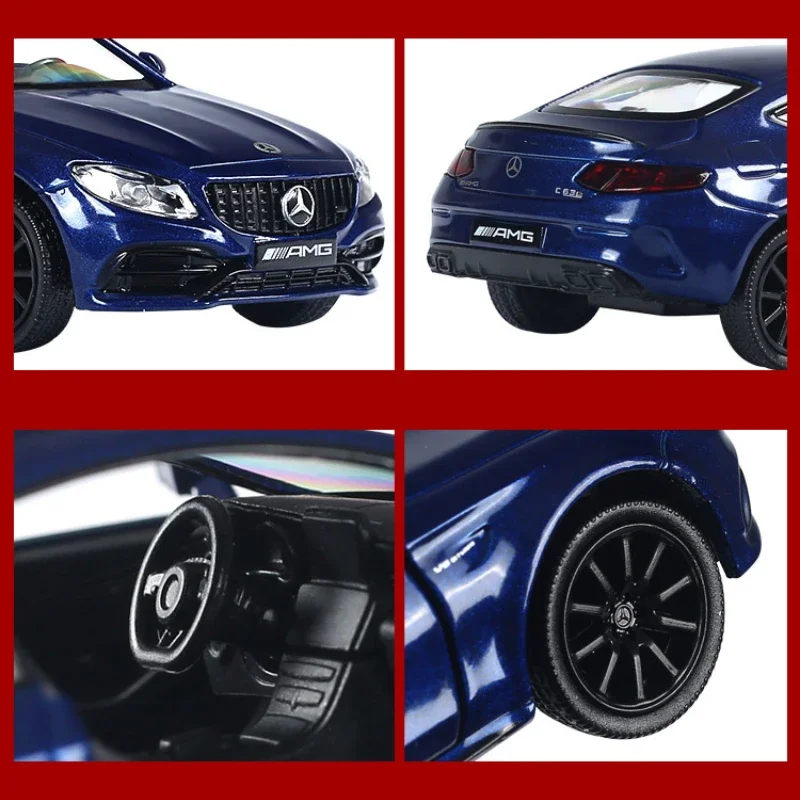 1:36 Mercedes Benz C63 AMG Coupe Alloy Car Model Simulation Exquisite Die-cast Toy Vehicles Car Styling Pull Back Sport Car F1