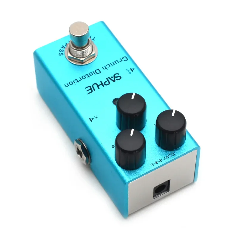 SAPHUE Electric Guitar Crunch Distortion Pedal Gain Volume Tone Knob High Low Frequency Mini Single Type DC 9V True Bypass