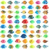 20Pcs Tropical Fish Figure Play Set with Plastic Fish Toys Fake Small Plastic Fish Assorted Fishes Baby Bath Toy 2