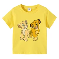Potdemiel SummerThe Lion King Simba Printed Boys Cotton T Shirt Baby Girls Clothes Short Sleeve Tee Tops for 2-10 Years 1