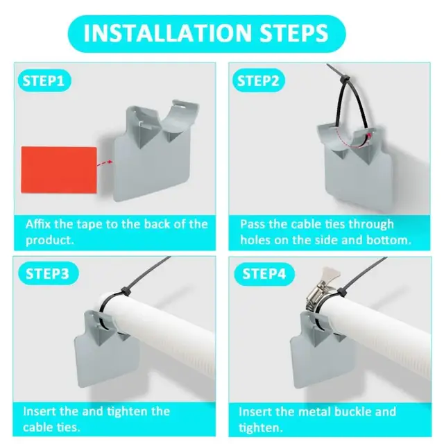 30-38 Mm-Es Medence Cső Tartó Tartókonzol Csövek A Föld Feletti Tömlő Kimenetéhez Rögzítő Kerti Kiegészítők Szerszámok - Image 2