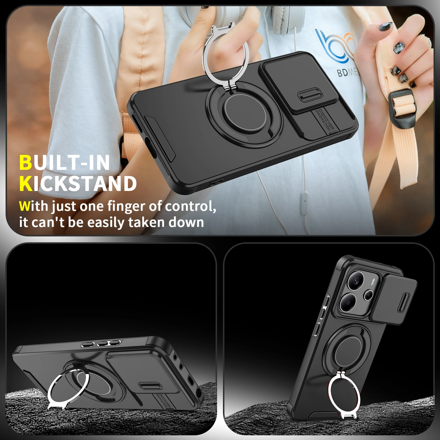 Armor Protection Kickstand Cover Case