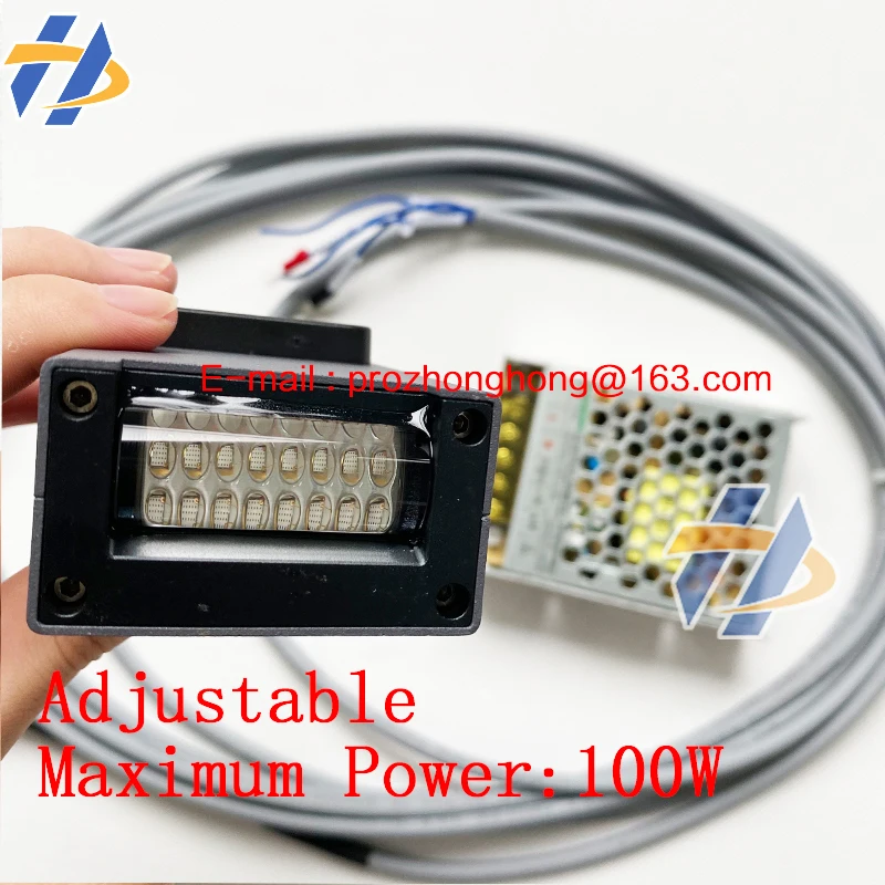 Fan Cooling Ink Curing Lamp For Parking Space/Wall/Ground DX5 XP600 UV LED Printer Drying Blue-Violet Lights 3515
