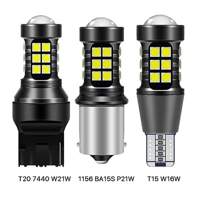 2 Pz 1156 P21W Ba15S 7440 W21W T20 3030 Auto Led Lampadina Bianco 12V Auto Retromarcia Luce Posteriore T15 W16W 3030 Indicatore Di Direzione