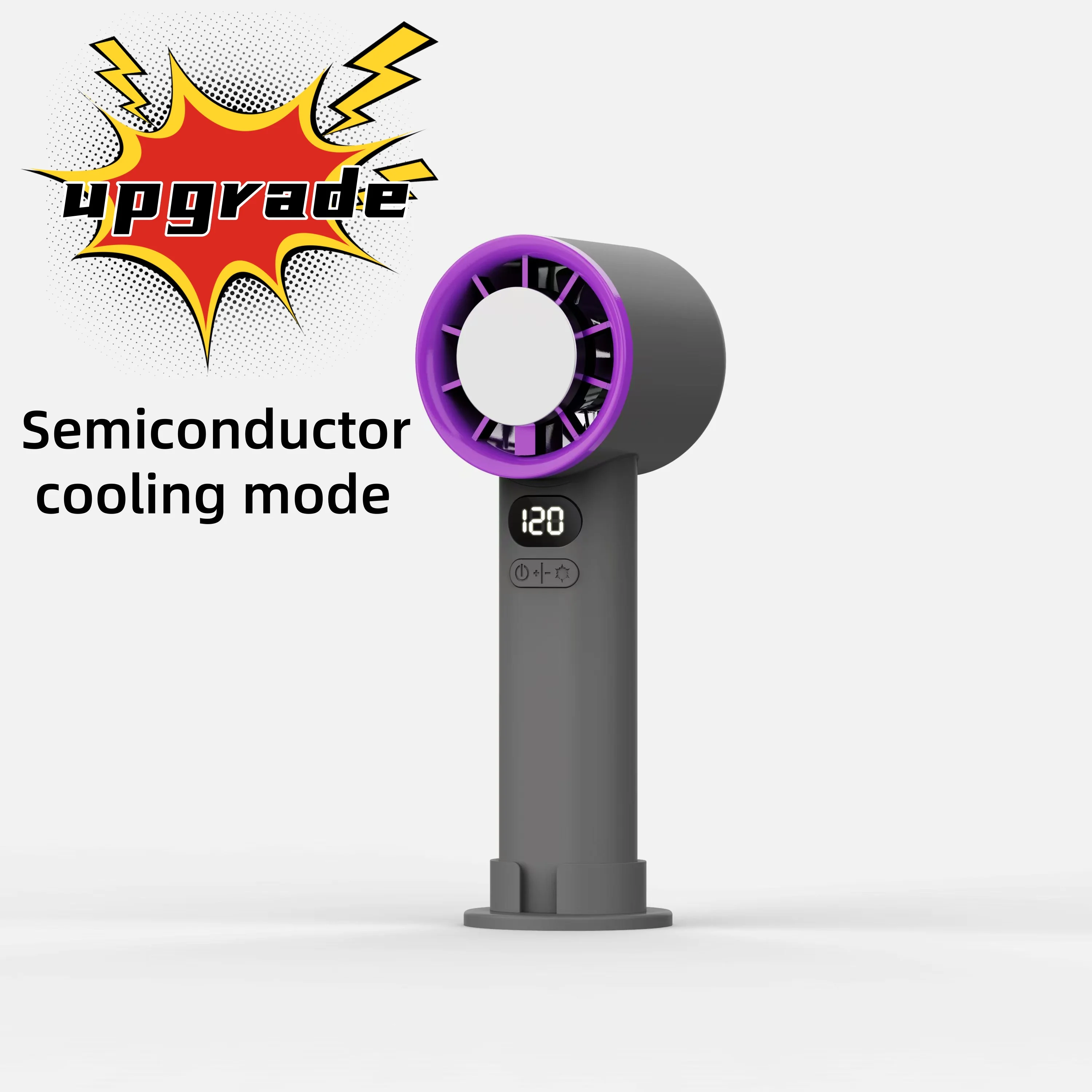 مروحة يدوية محمولة، بـ 120 سرعة هواء، صغيرة وخالية...