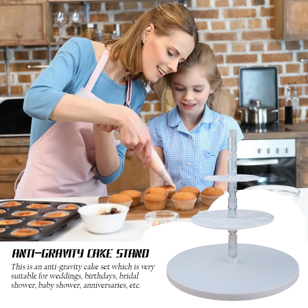 Cake Stand Support Structure Frame Anti Gravity Cake Pouring Kit DIY Tools Plastic Stand Reusable Structure Frame
