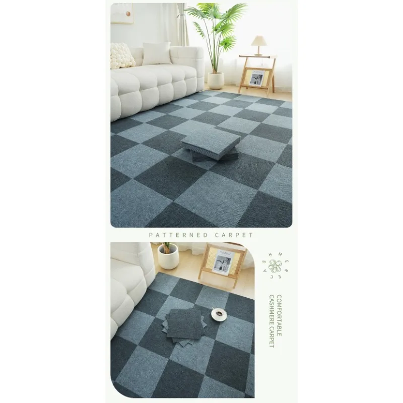10PCS Self-adhesive Carpet Square Peel And Stick Removable Sticker For DIY Home Furnishing Floor Tiles Hallway