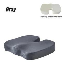 Ergonomic Memory Foam Travel Seat Cushion for Ultimate Comfort & Support (Gray)