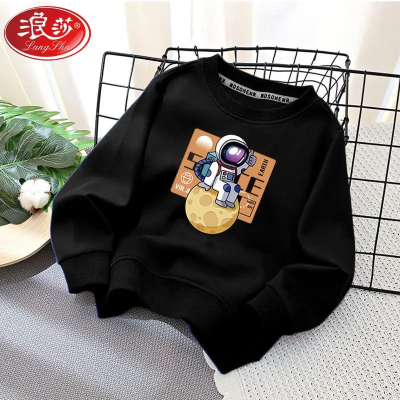 Children Boys Fleece-Lined Sweater Winter Long Sleeves kids sweater kids hoodie sweatshirts