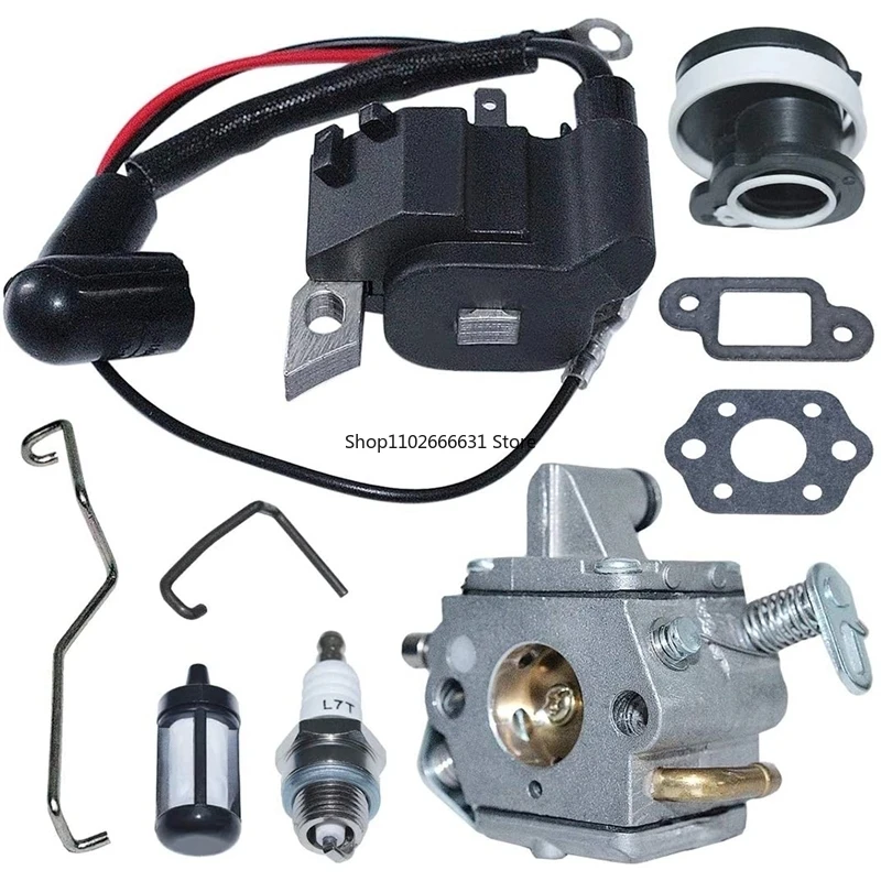 1SetC1QS57BCarburetorIgnitionCoilKitforStihl017018MS170