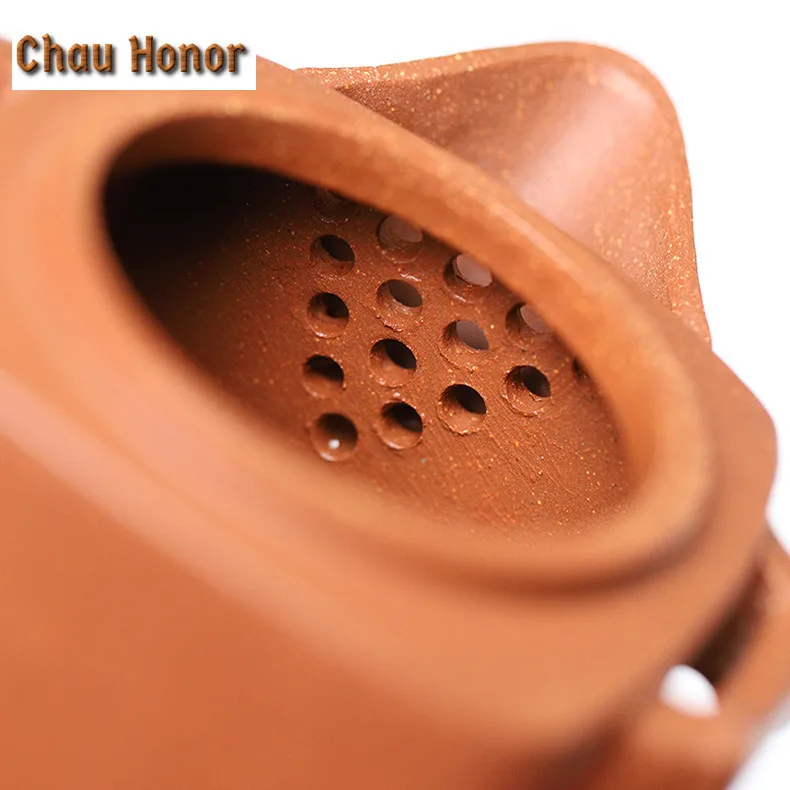 170ml Creative Yixing Purple Clay Teapots Handmade Square Bamboo Pot Raw Ore Downhill Mud Kettle With Strainer Zisha Tea Set