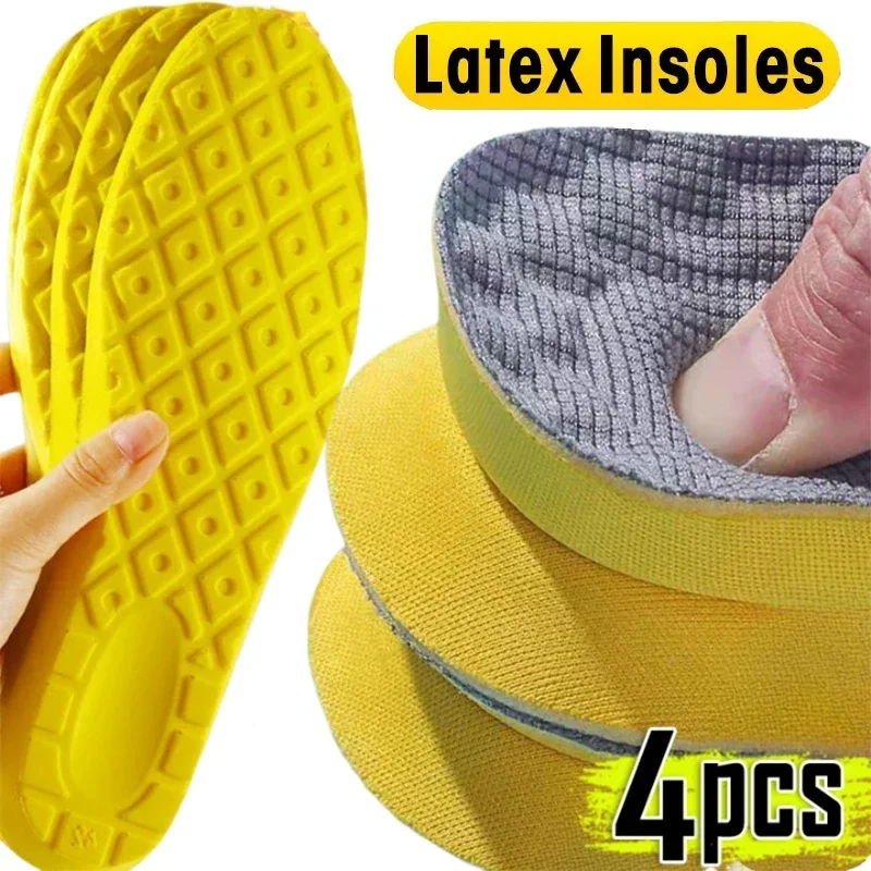 

1/2pairs Latex Memory Foam Insole Unisex Sport Running Foot Support Soft Shoe Pad Breathable Orthopedic Feet Care Insert Cushion