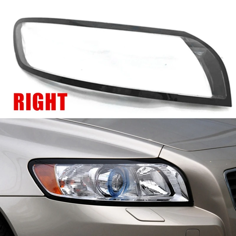 

Transparent Lampshade Shade Headlight Shell Cover Lens For Volvo S40 S40L 07-12 Right