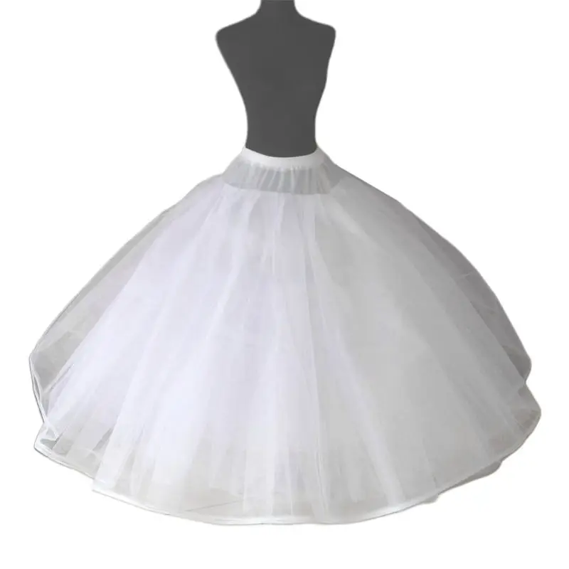 Женское Тюлевое бальное платье, 8 слоев, свадебное платье, Нижняя юбка без колец, вечернее кринолиновое полускользящее Пышное Нижняя юбка