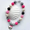 New Style Halloween Skeleton Necklace Fashion Punk Gothic Pink Bow-Knot Skeleton Comedy Animation Series Pendant Necklace Gifts 1