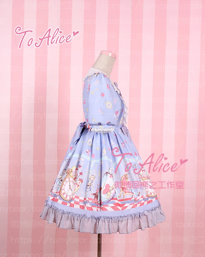 To Alice Alice in Wonderland Fairytale OP Lolita Dress Half Sleeve
