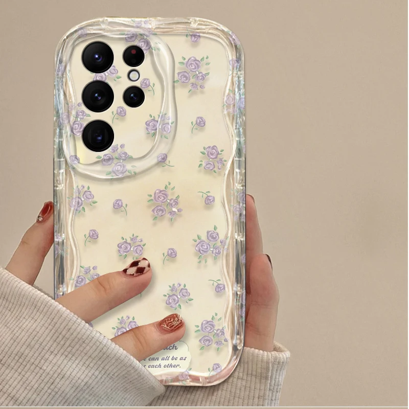 Elegant Clear Rose Floral Phone Case