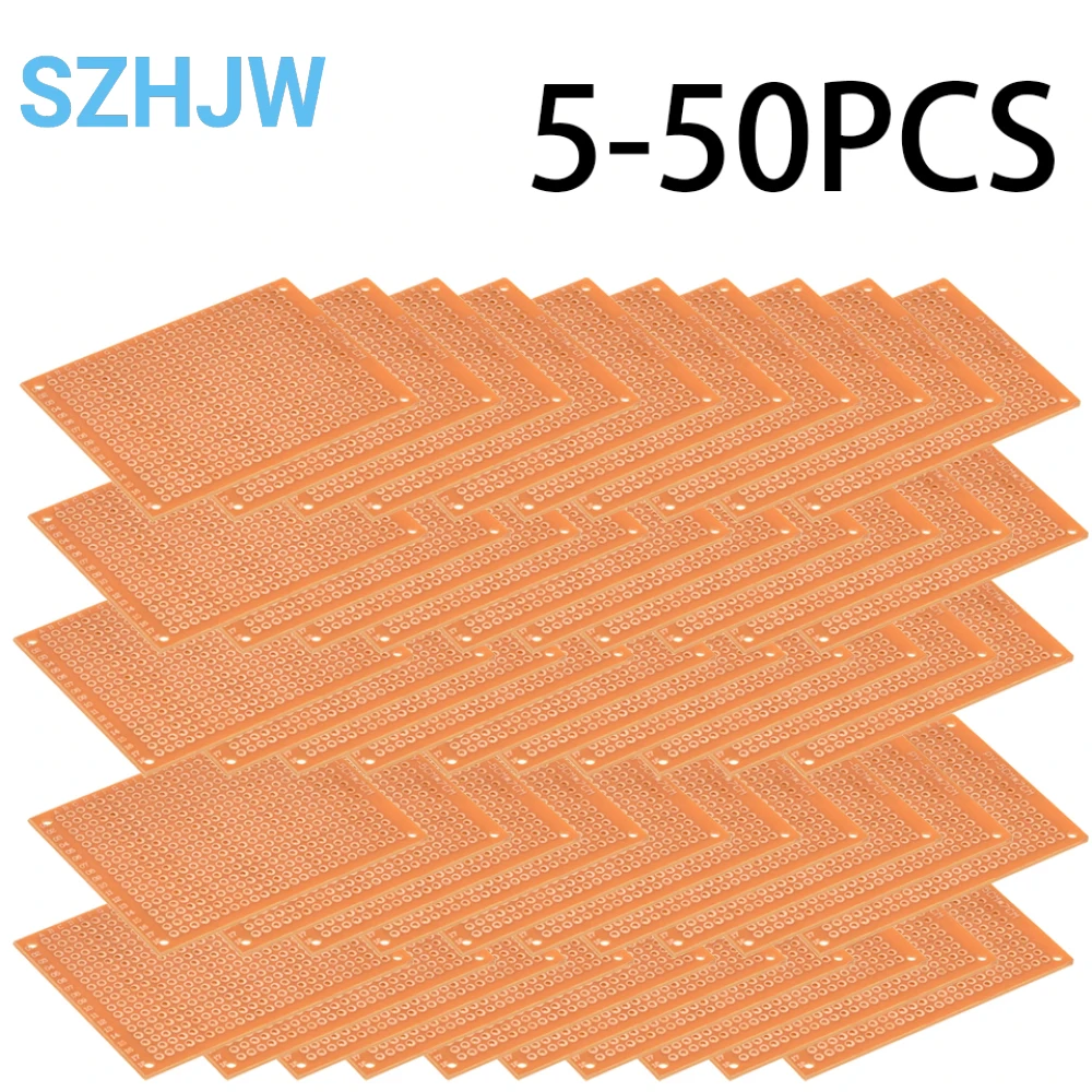 5-50pcs 5cm x 7cm 프로토 타입 PCB 보드 2.54mm 피치 단면 1.2mm 두께 향수 DIY 전자 프로젝트