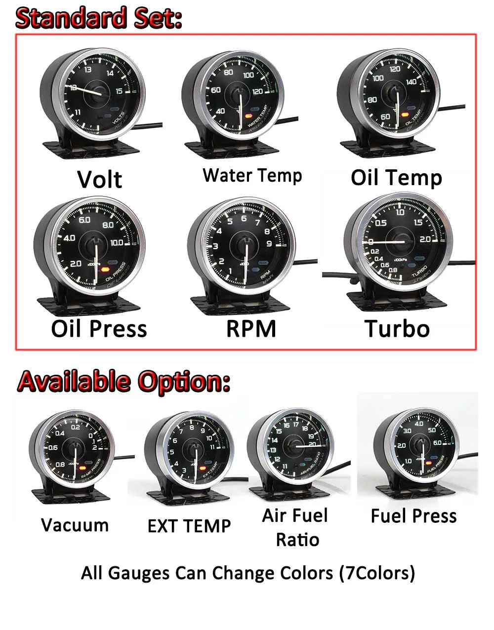 Temp Rigid Rpm Yellow Defii Advance A1 Defii Link System Daisy Chain Auto Gauge ZD+6 gauges ...