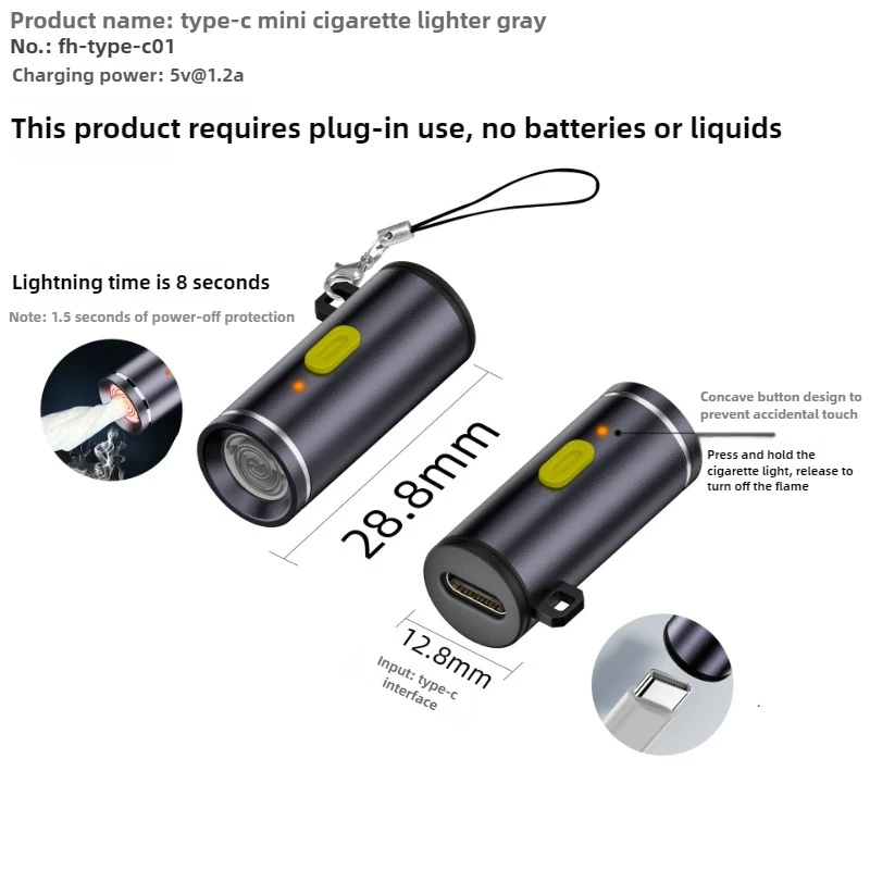 Sleek Portable Electric Lighter for Travel and Outdoor Use