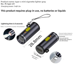 Sleek Portable Electric Lighter for Travel and Outdoor Use (Grey)