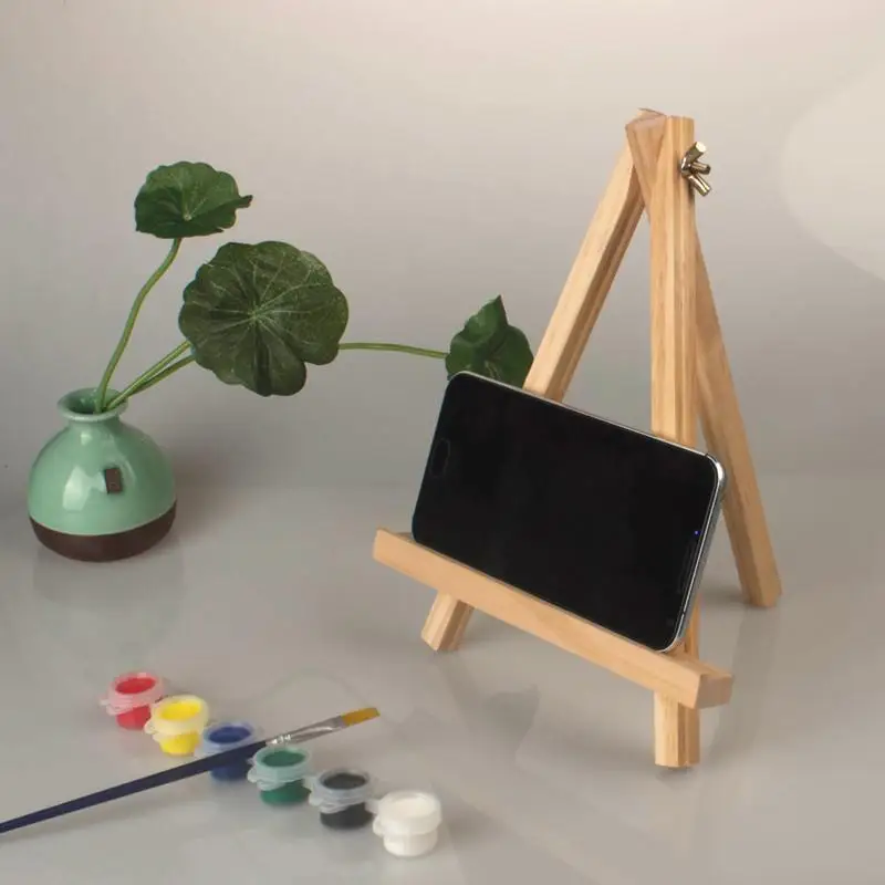 Small Desk Easels Canvas Painting Holder Mini Wooden Tripod Easels Tabletop Display Stand For Photo Chalkboard Signs 1pc