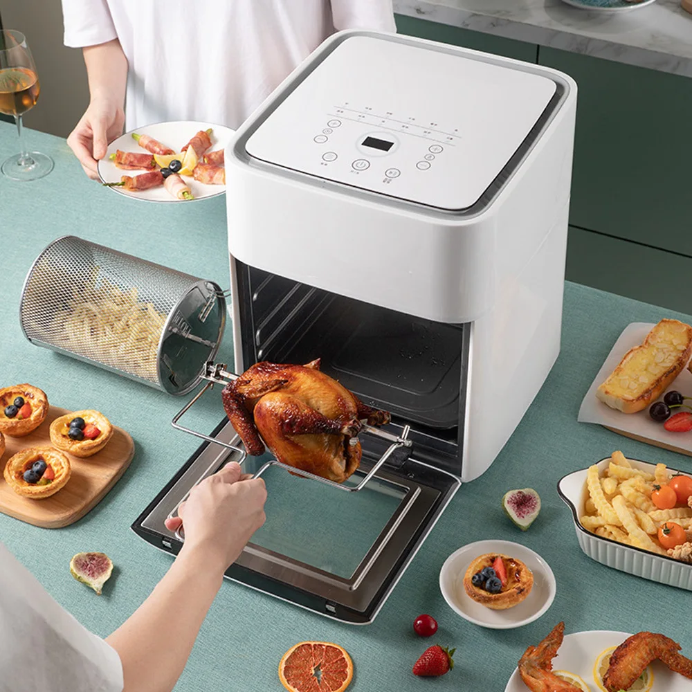 Air fryer household multifunctional fries machine large capacity 12L visual oven intelligent oil-free electric fryer