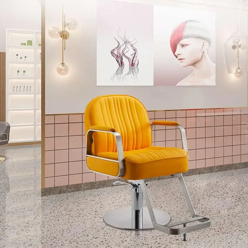 

Ergonomic Comfortable Barber Chairs Makeup Salon Professional Cosmetic Barber Chairs Swivel Silla De Barbero Modern Furniture