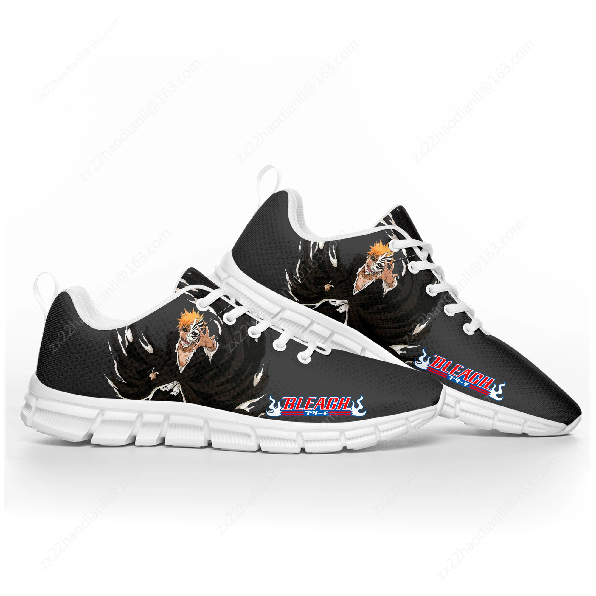 Bleach Kurosaki Ichigo Sports Shoes Mens Womens Teenager Kids Children Sneakers Custom High Quality Sneaker Couple White Shoe