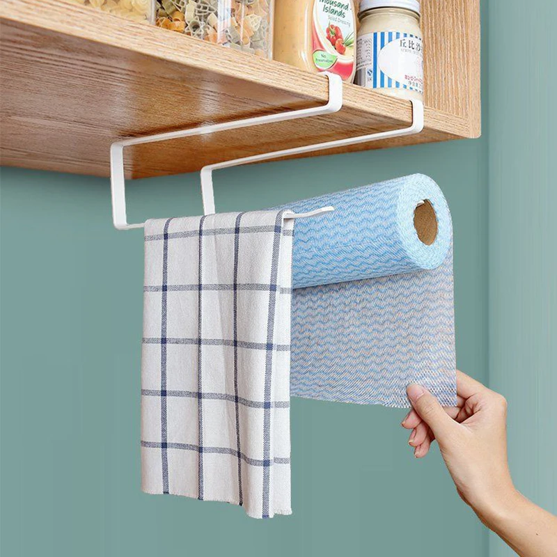 

Kitchen Bathroom Toilet Paper Holder Tissue Storage Organizers Racks Roll Paper Holder Hanging Towel Stand Home Decoration 1pcs