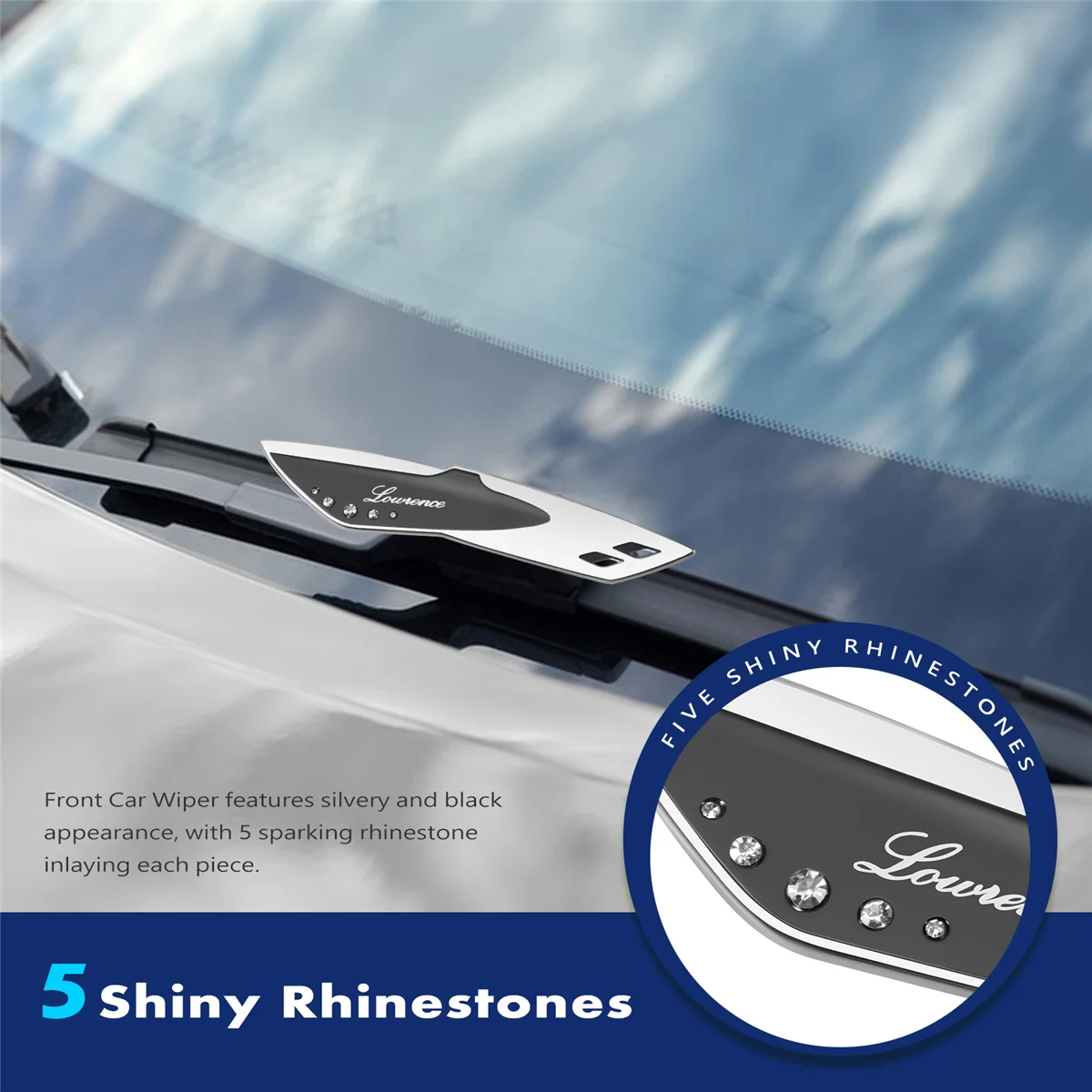 Car Windscreen Wiper Spoiler Front Car Windscreen Wiper Spoiler Presser With Rhinestone
