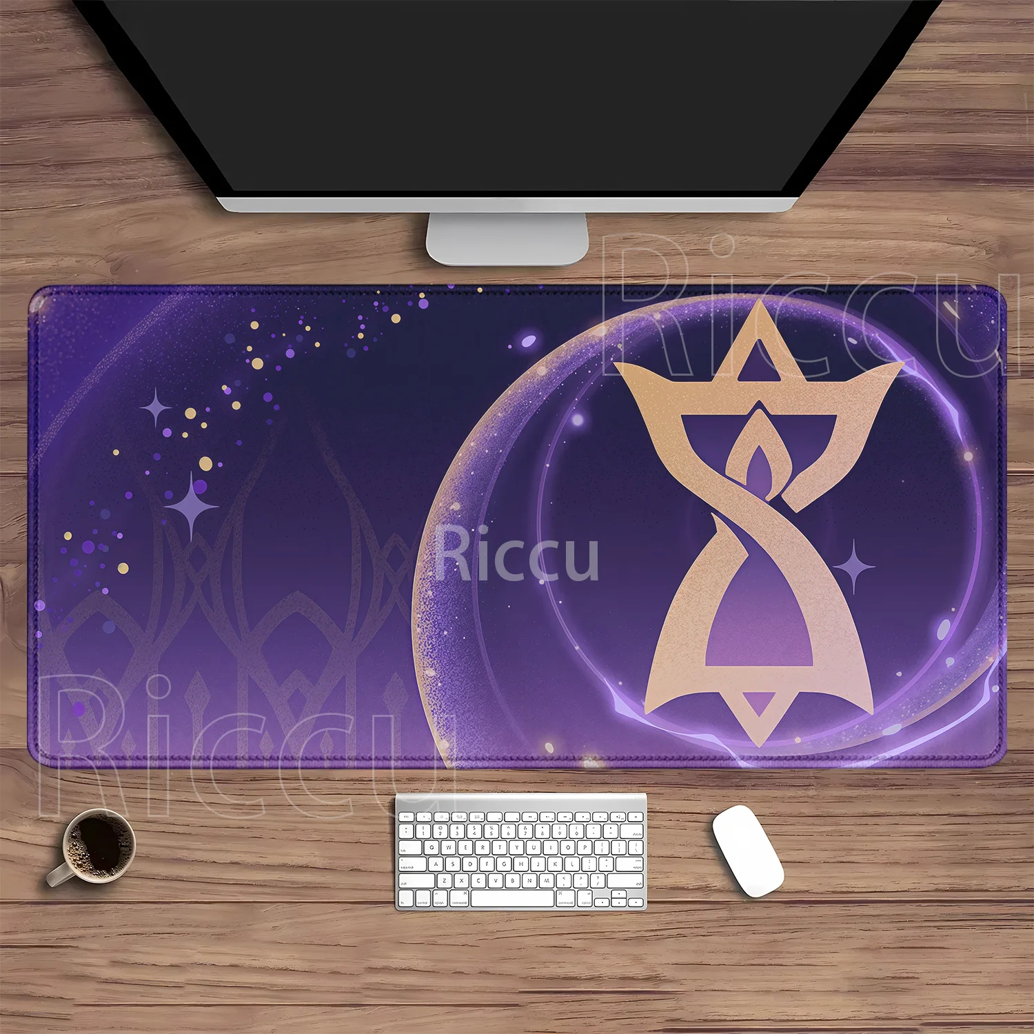 Varesa Columbina Furina Genshin Impact Pattern Gaming Mouse Pad - Large Rubber HD Printed Desk Mat