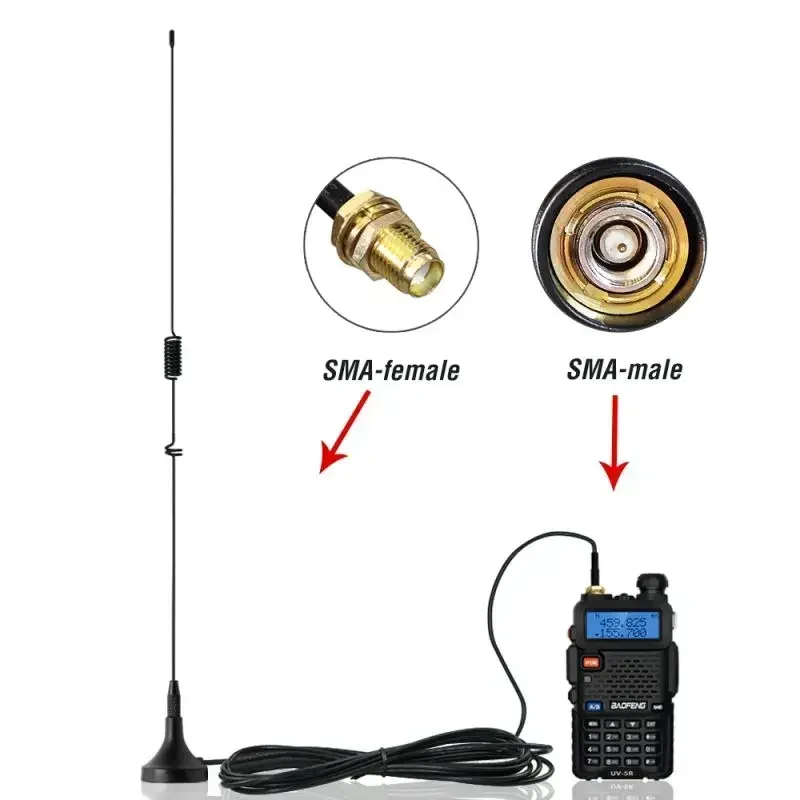 Nagoya UT-106UV Car Ham Radio Magnetic Antenna VHF/UHF Dual Band SMA-Female for Baofeng BF-888S UV-5R/9R/10R/82 Walkie Talkie radio antenna qrp antenna ham radio antenna hf antenna two way radio antenna