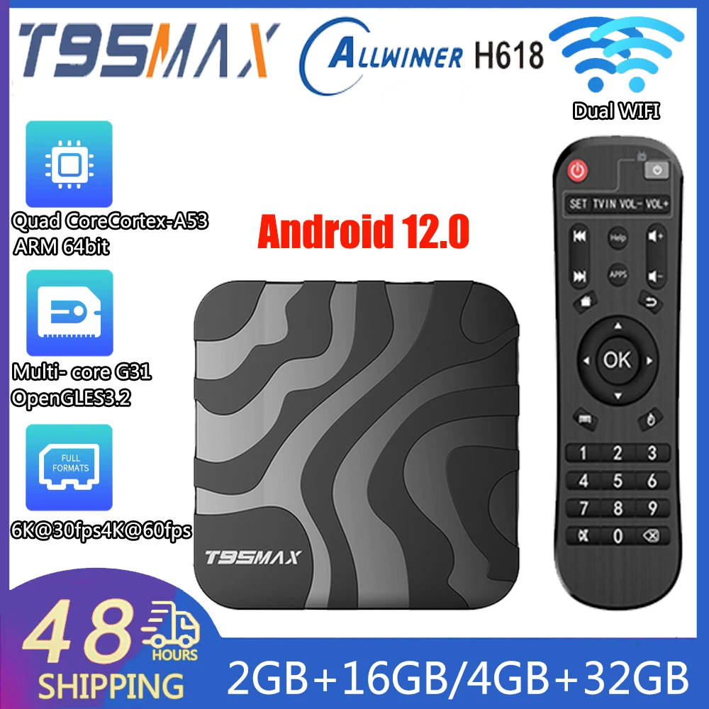 

Новинка 2023, ТВ-Приставка Smart TV T95 MAX H618, Android 12,0, 2,4 ГГц и телефон, двойной Wi-Fi, BT4.0, 6K, медиаплеер T95 MAX, ТВ-приставка