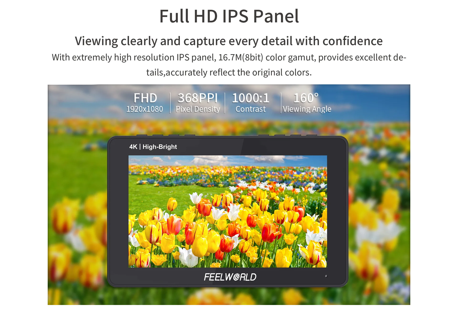 F6 Pro 5.5 Inch Touch Screen Filed Camera Monitor 1600nits High Bright 4K HDMI w
